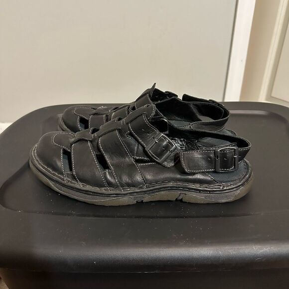 Dr Martens Size 13 Fisherman Leather Black Woven Adjustable Strap Sandals 11887 main image 6